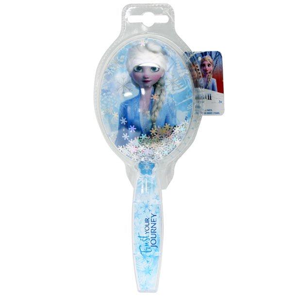 Disney Frozen 2 Girls Hair Brush Detangler Glitter Snowflake Confetti