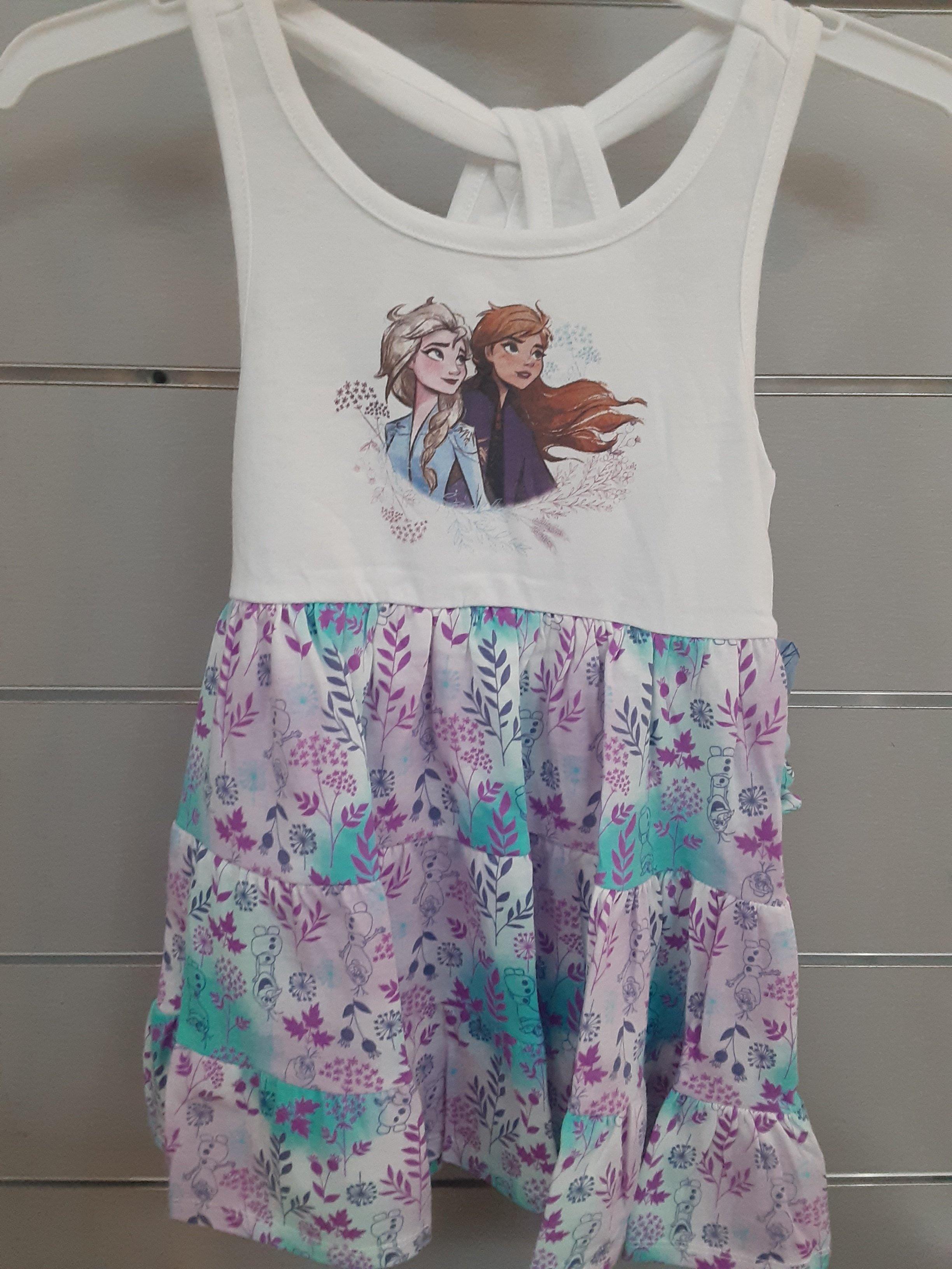Disney Frozen Elsa & Anna Girls Summer Dress