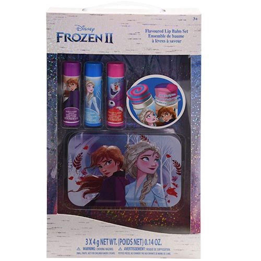 Disney Frozen II Flavored Lip Balm Set with Tin Case