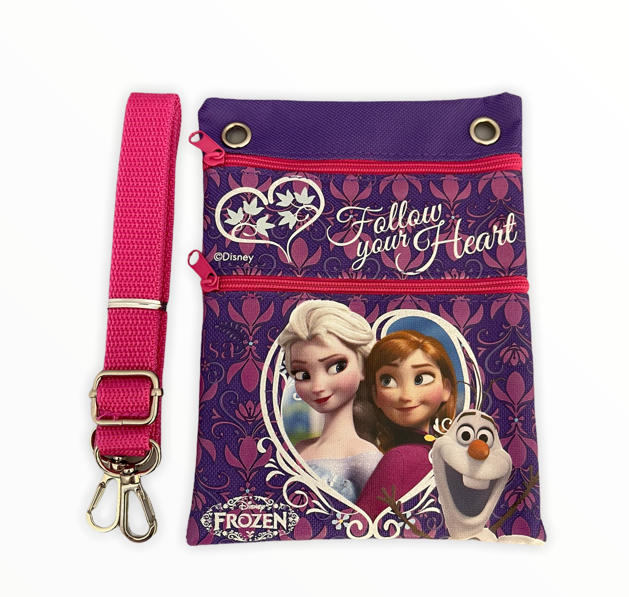 Disney Frozen Purple Passport Bag