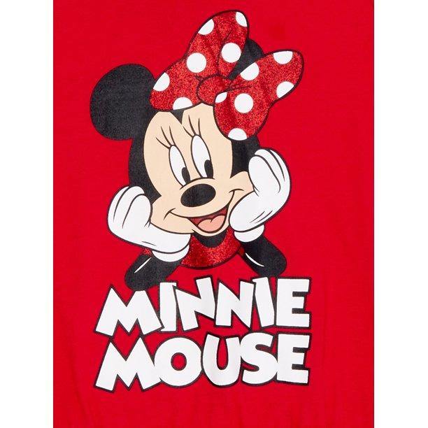 Disney Girls Classic Minnie Mouse Racerback Romper Red