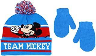 Disney Little Boy's Mickey Mouse Knit Winter Hat and Glove Set