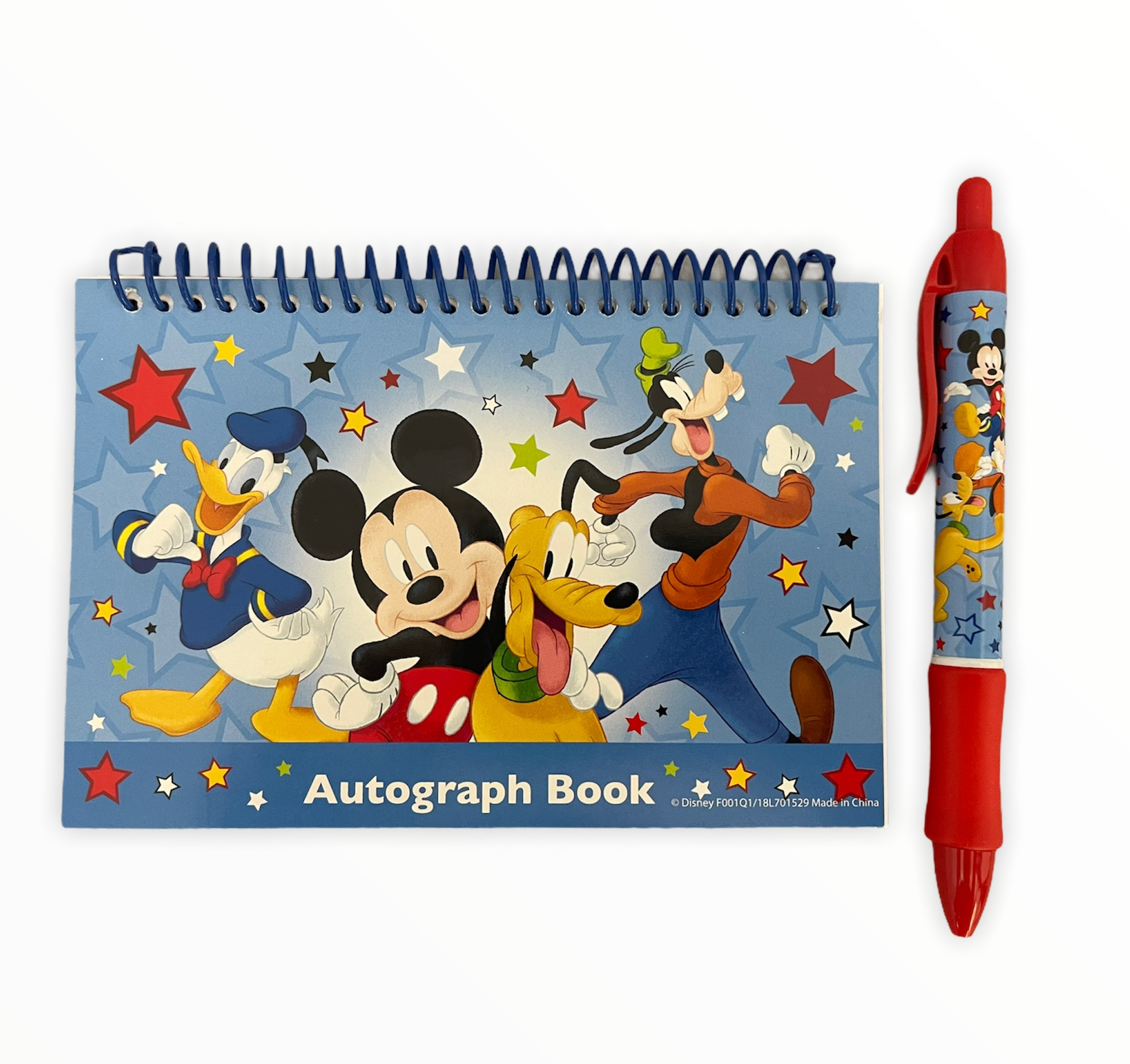 Disney Mickey And Gang Autograph Book With Pen