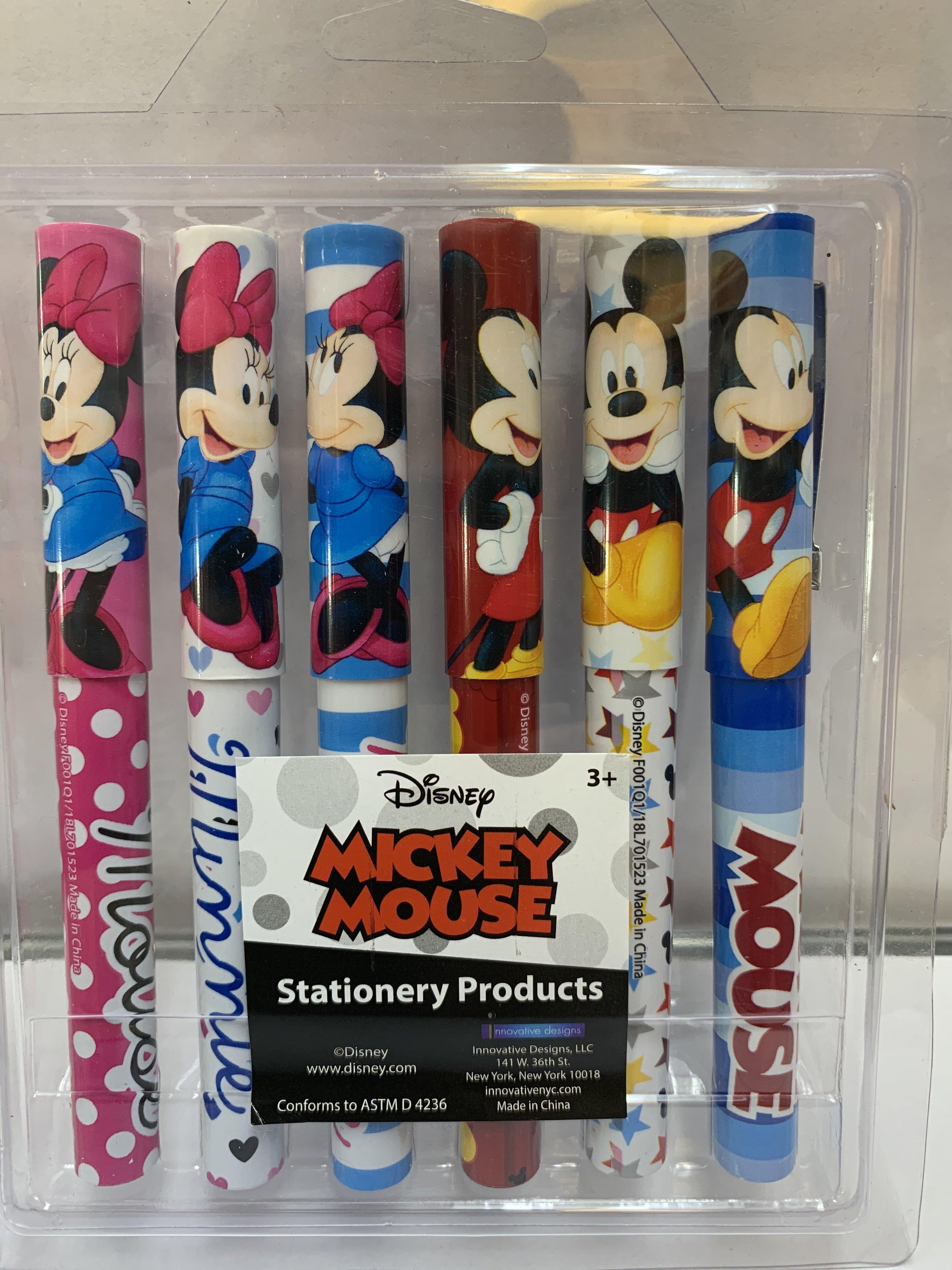 Disney Mickey And Minnie Mouse 6 Pack Of Pens