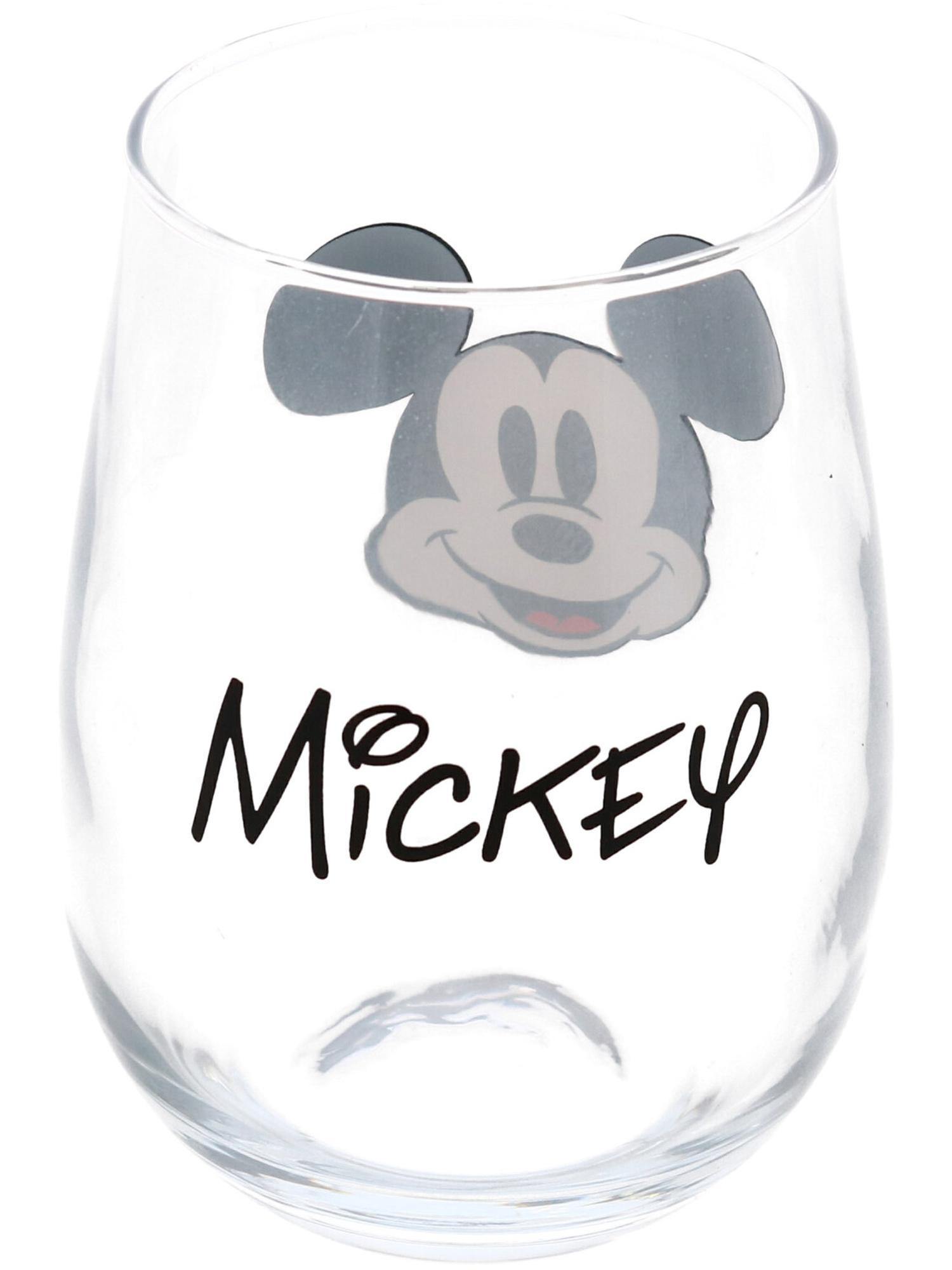 Disney Mickey and Minnie Mouse Stemless Wine Glass Set of 2