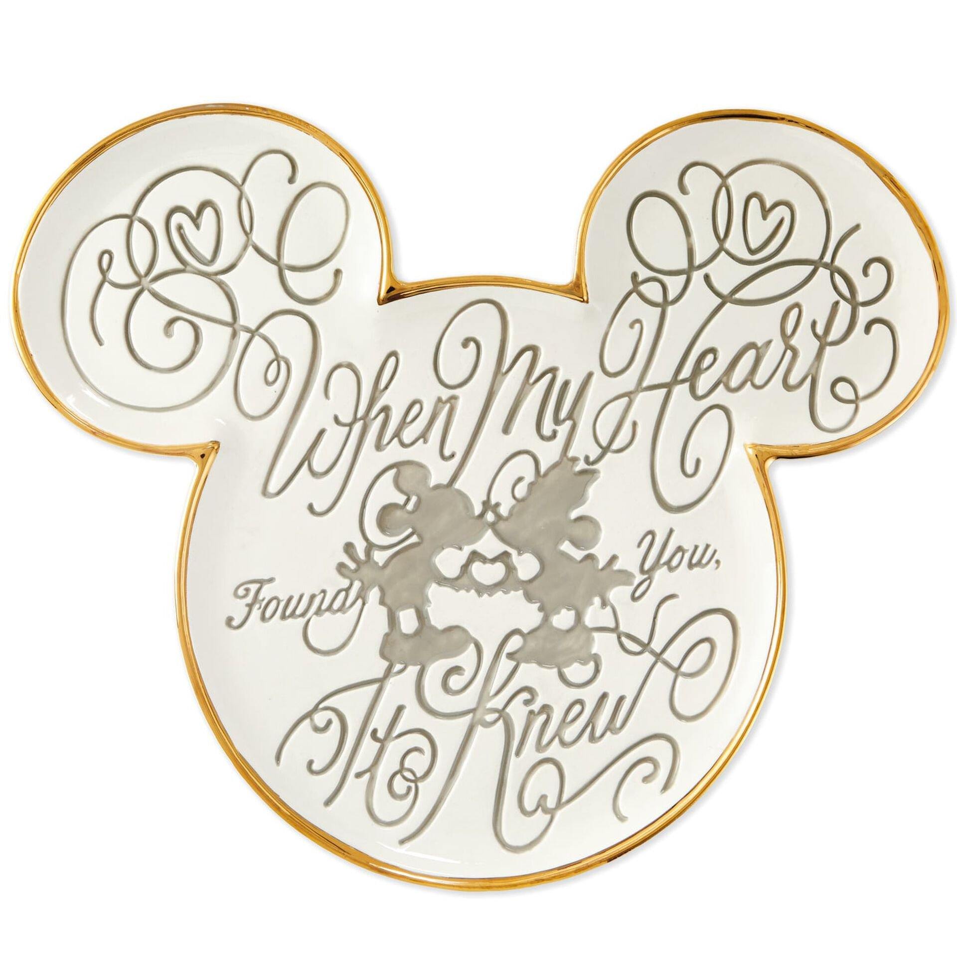 Disney Mickey And Minnie My Heart Found You Plate