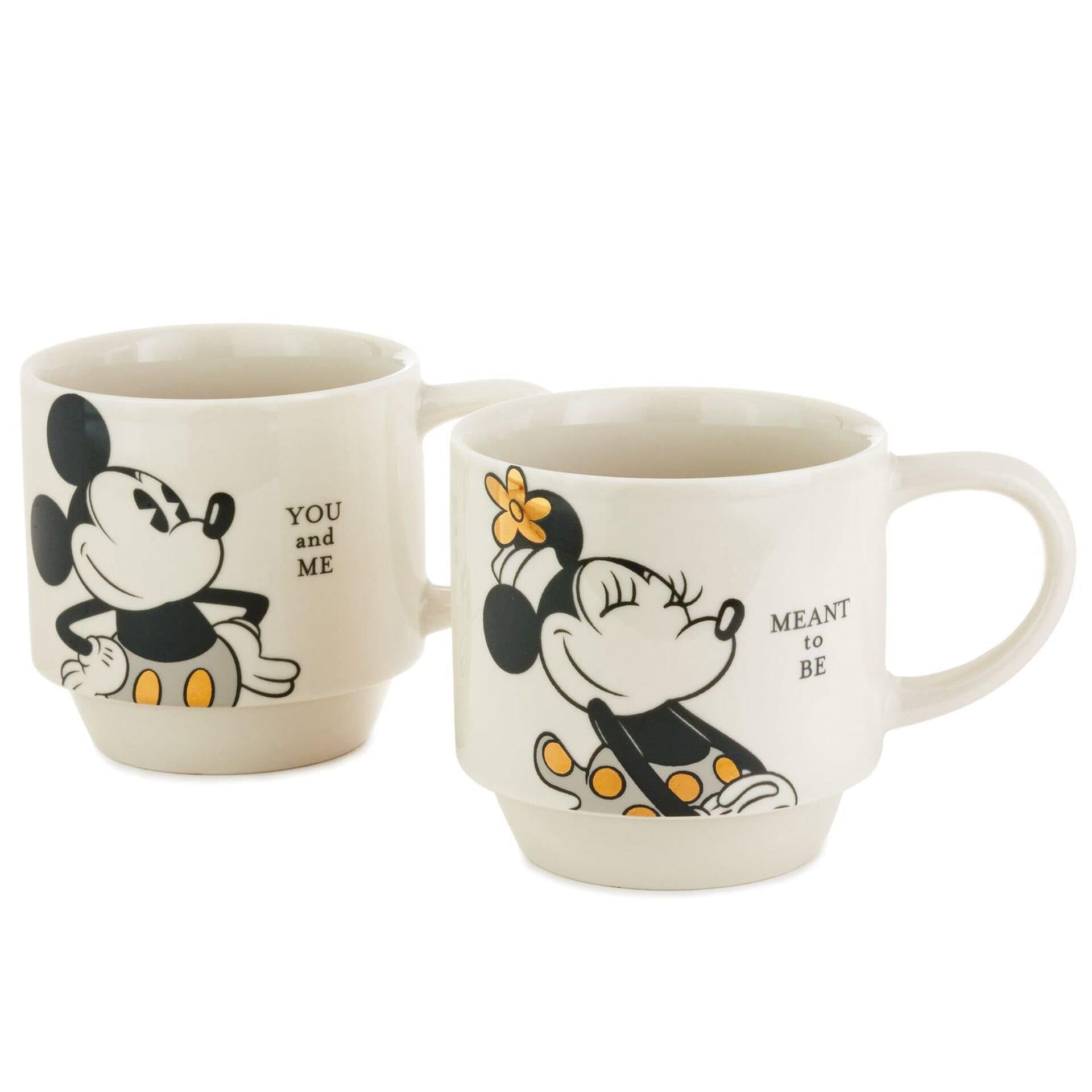 Disney Mickey And Minnie You And Me Stacking Mugs, Set Of 2