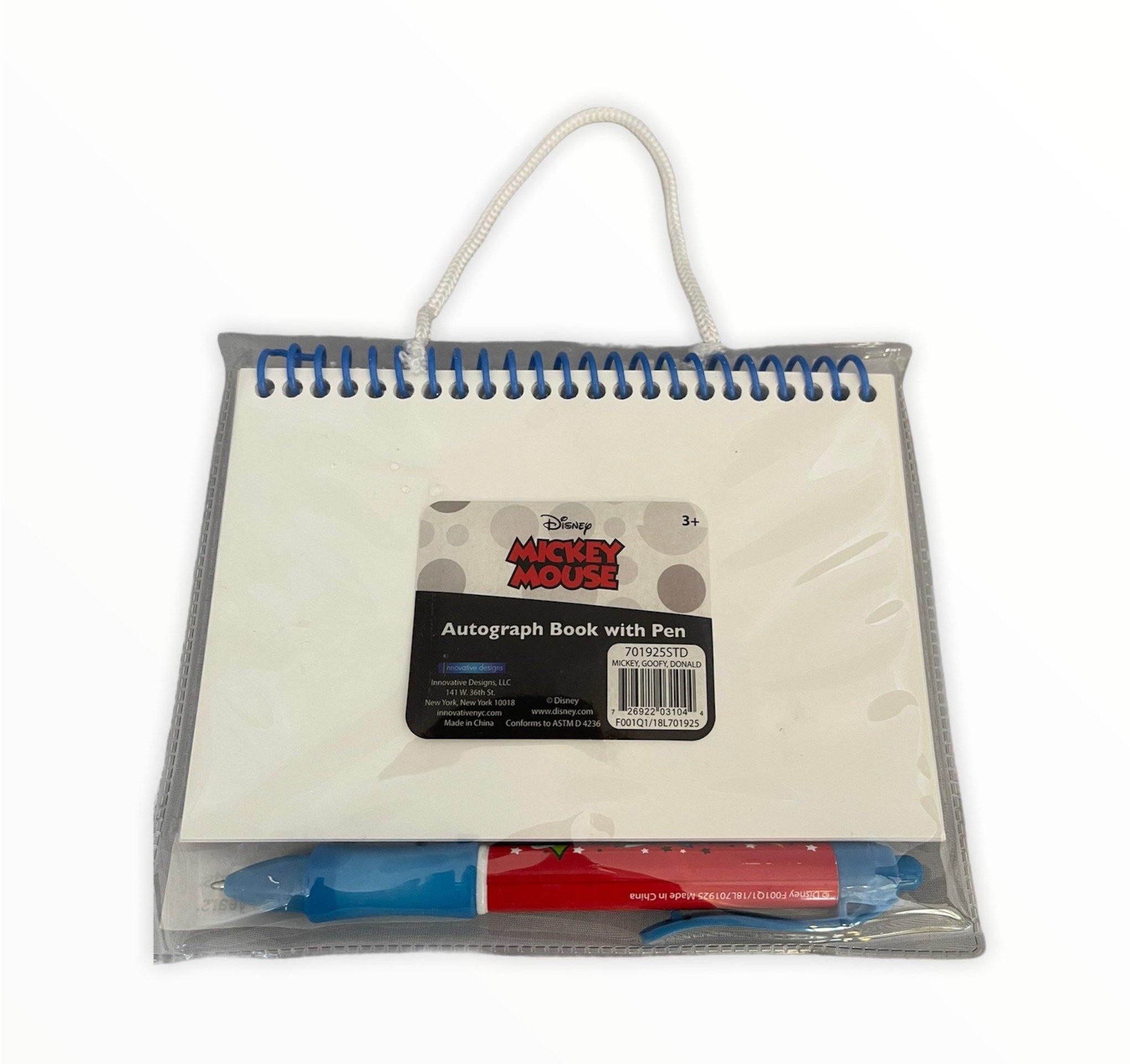 Disney Mickey Goofy And Pluto Stars Autograph Book With Pen