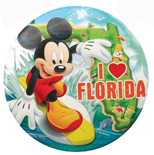 Disney Mickey I love Florida Button Magnet