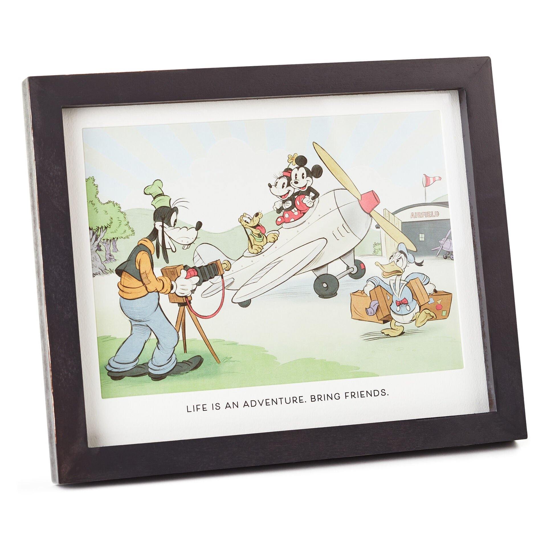 Disney Mickey Mouse & Friends in Airplane Life Is an Adventure Framed Art, 9.75x7.88