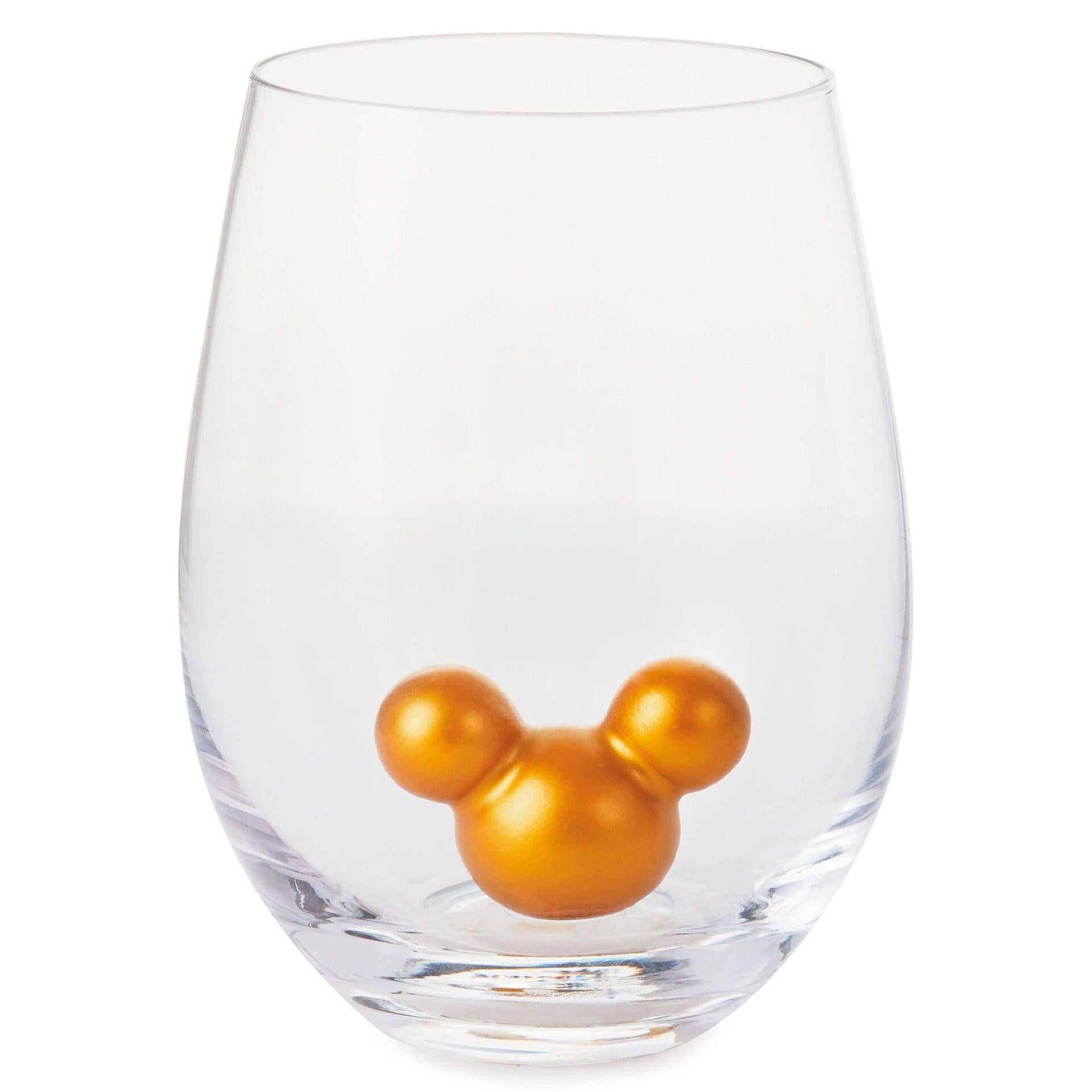 Disney Mickey Mouse Ears Silhouette 13 oz Stemless Glass