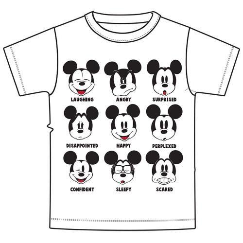Disney Mickey Mouse Expressions Adult Tee Shirt