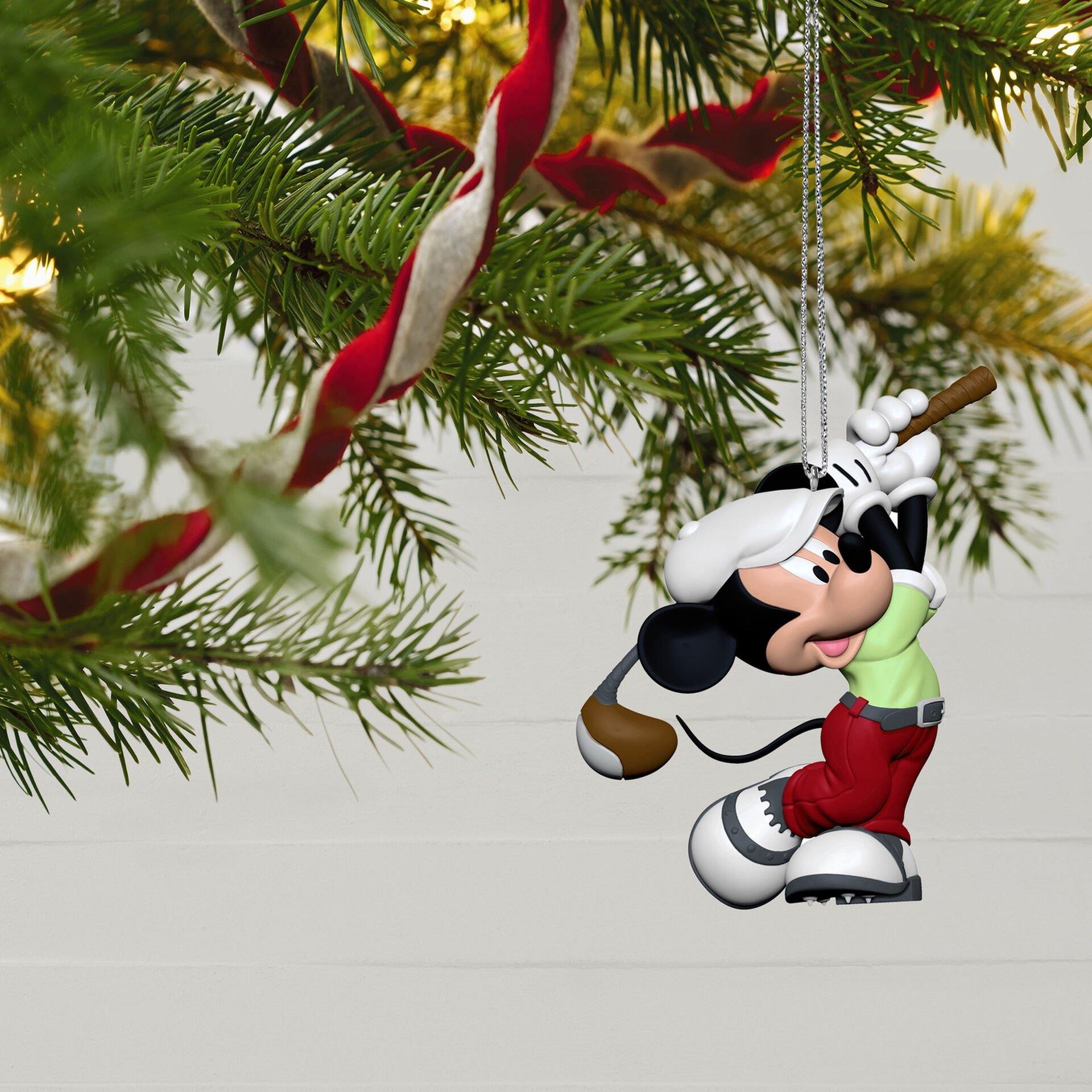 Disney Mickey Mouse In the Swing Golf Ornament