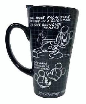 Disney Mickey Mouse Sketchbook Black  Ceramic Travel Mug
