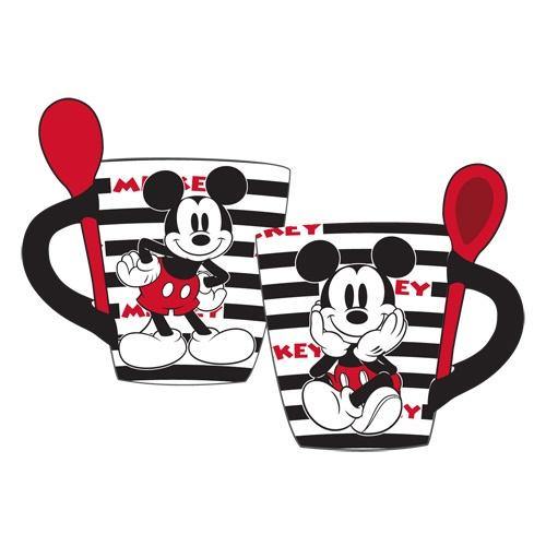Disney Mickey Mouse Stripes Espresso Mug with Spoon