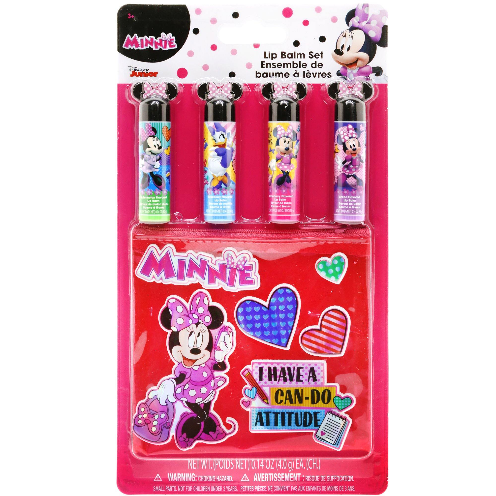 DISNEY MINNIE 4PK LIP BALM WITH BAG ON CARD