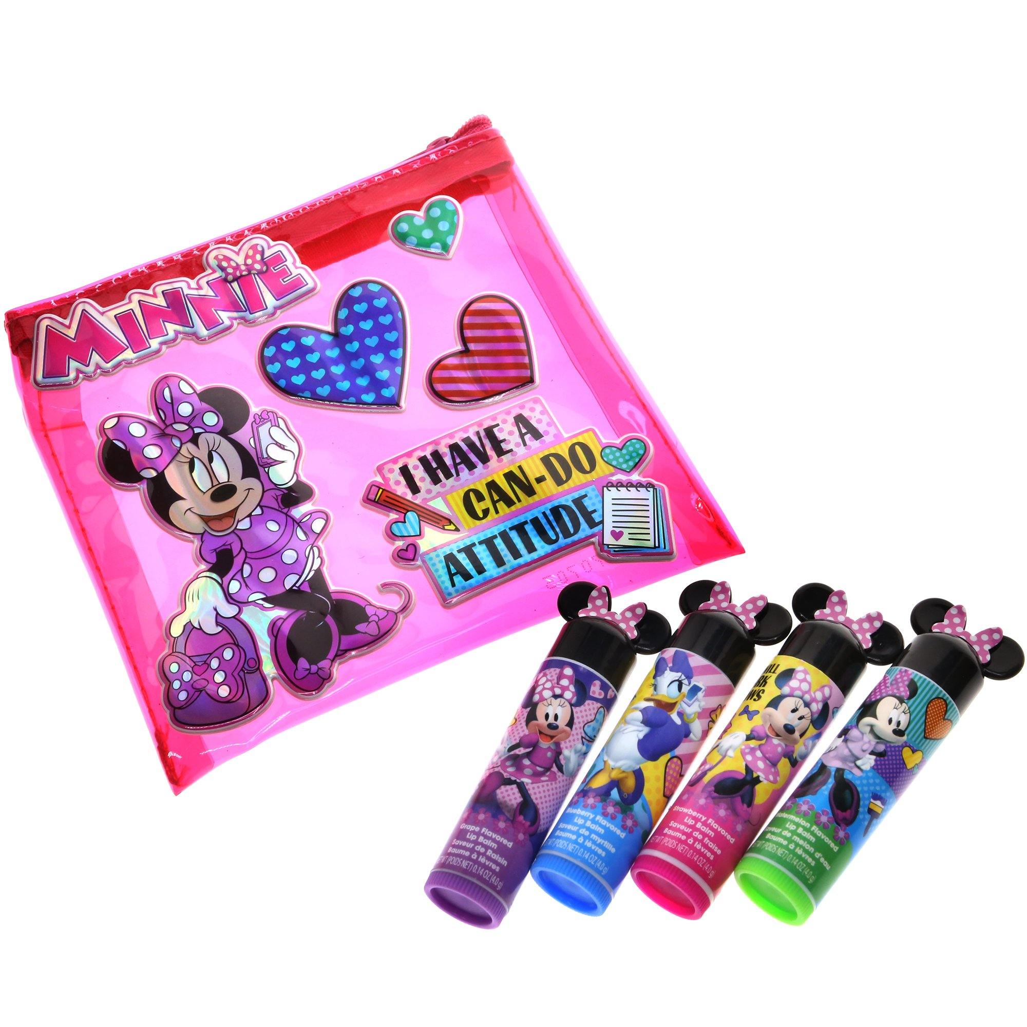 DISNEY MINNIE 4PK LIP BALM WITH BAG ON CARD