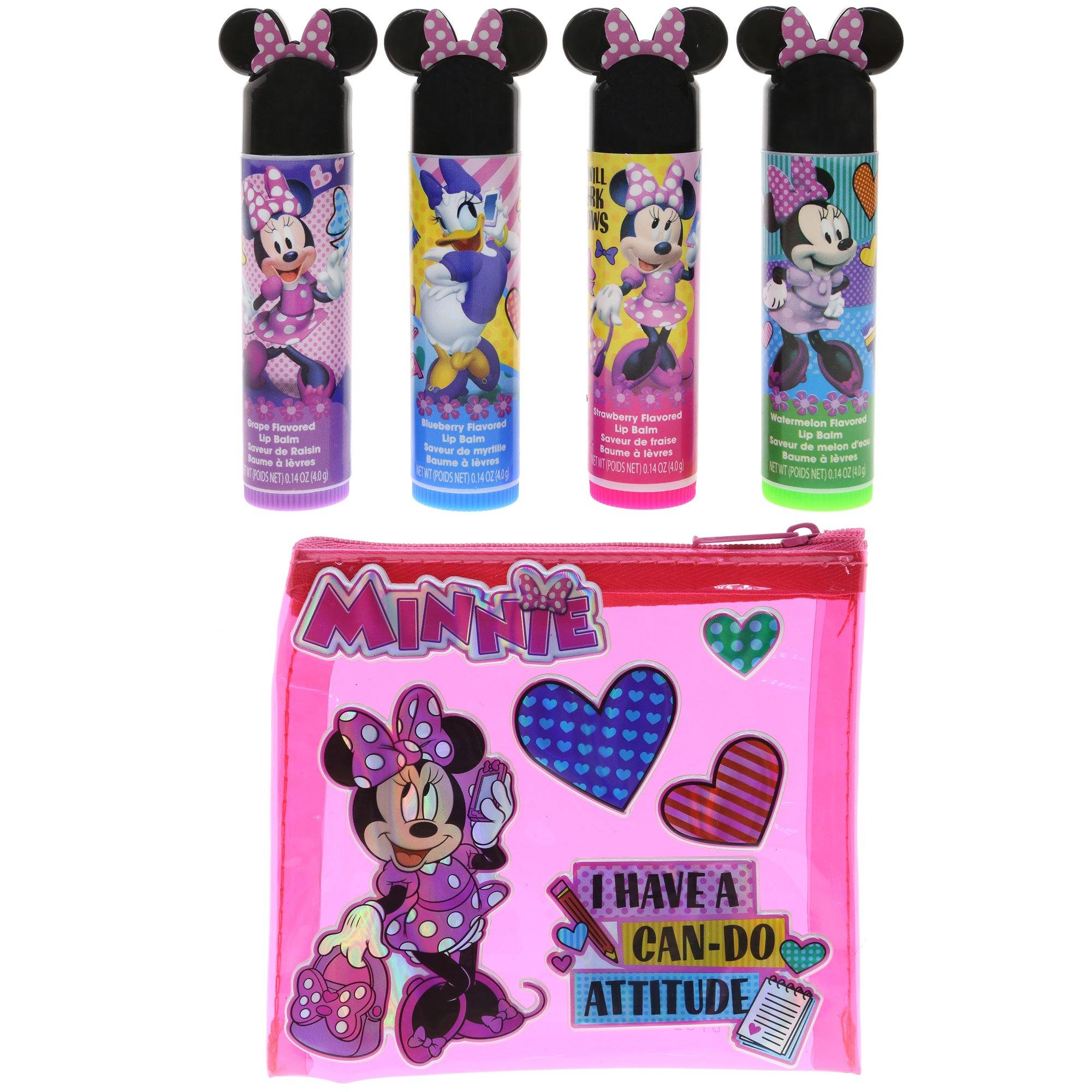 DISNEY MINNIE 4PK LIP BALM WITH BAG ON CARD