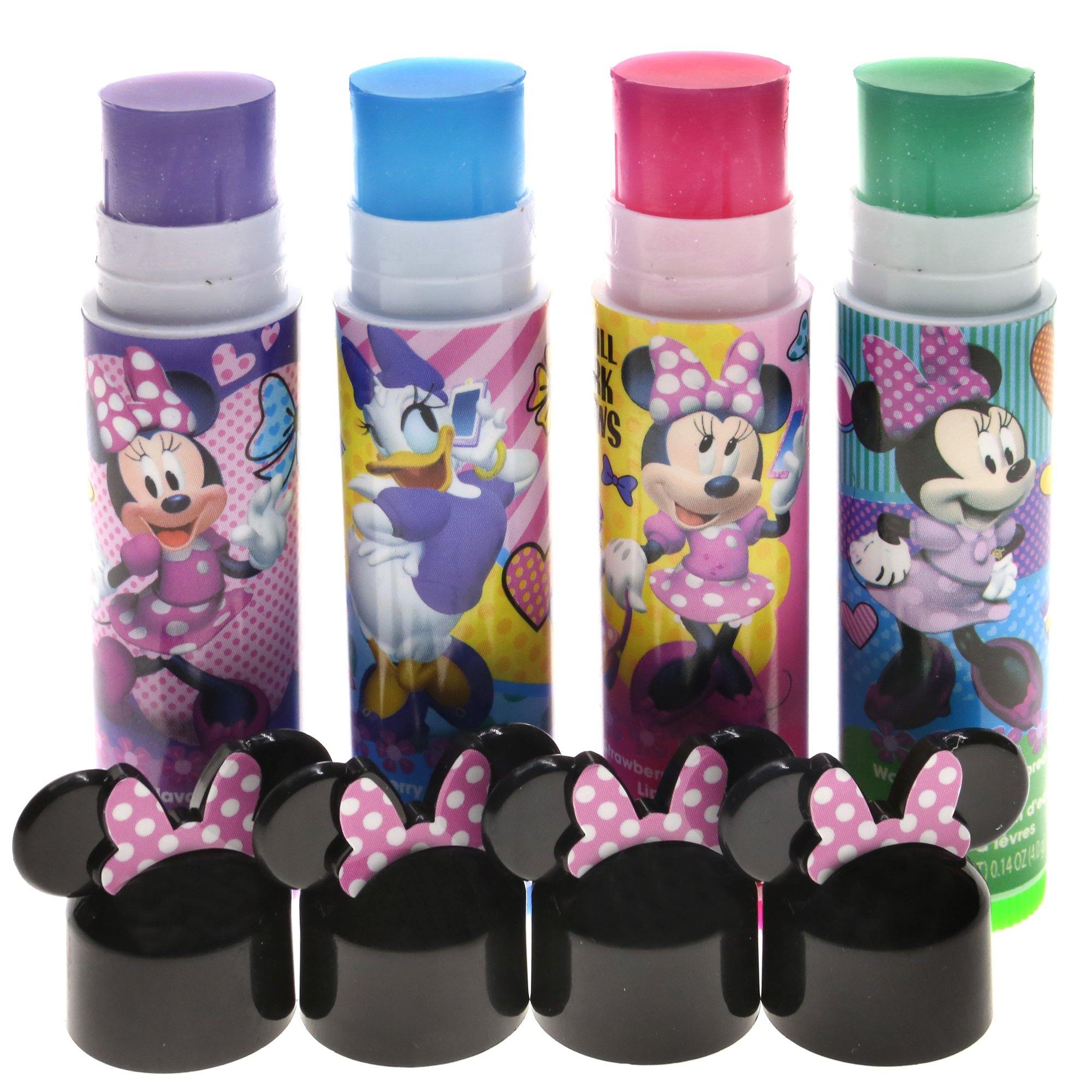 DISNEY MINNIE 4PK LIP BALM WITH BAG ON CARD