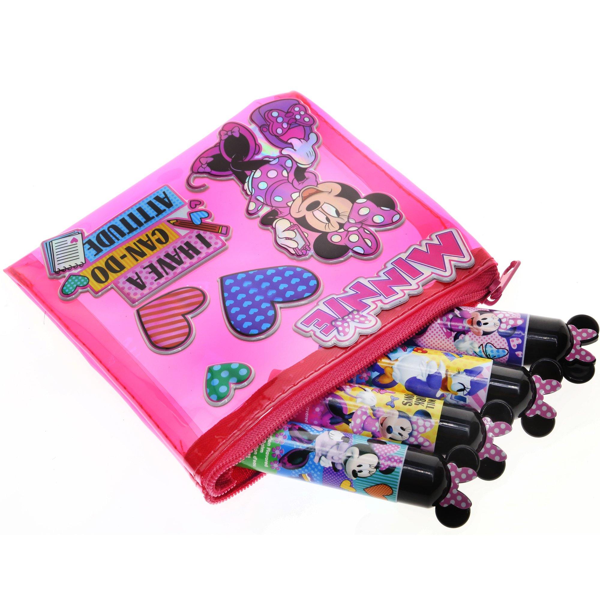 DISNEY MINNIE 4PK LIP BALM WITH BAG ON CARD