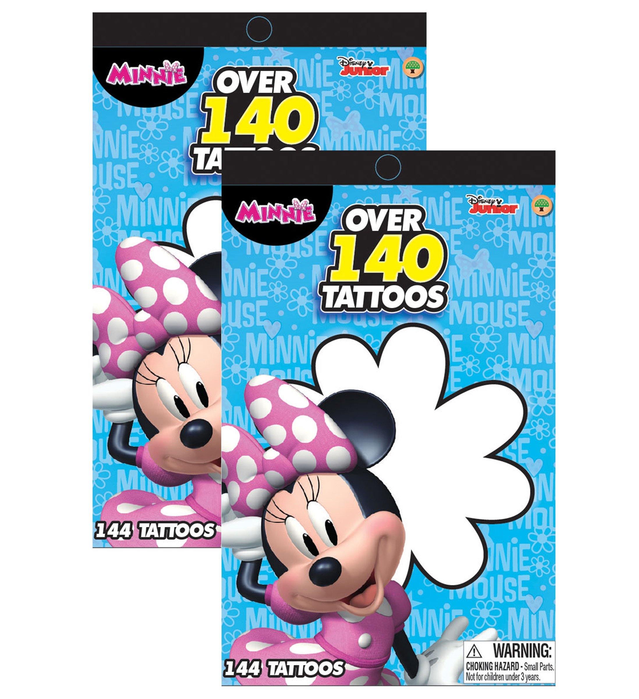 Disney Minnie Mouse Bowtique Temporary Tattoo Book 2 PACK