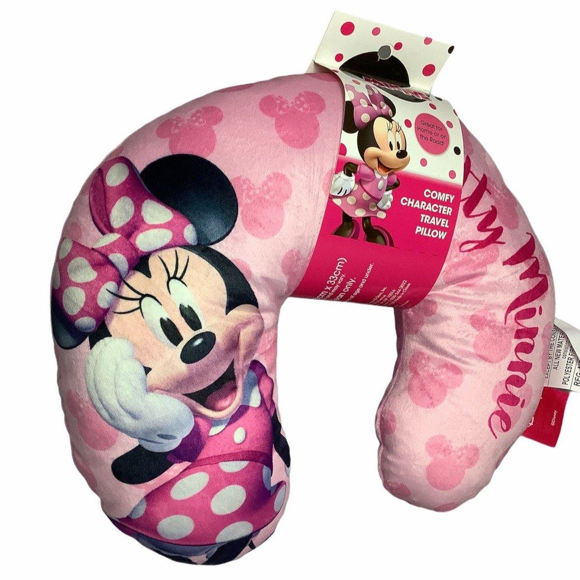 Disney Minnie Mouse Pink Hearts Travel Pillow