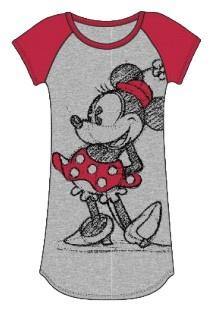 Disney Minnie Mouse Women's Gray Dorm Sleep Shirt