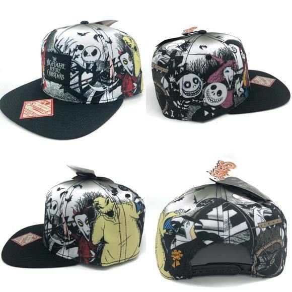 Disney Nightmare Before Christmas Snapback Cap Baseball Hat Sally Jack Skellington