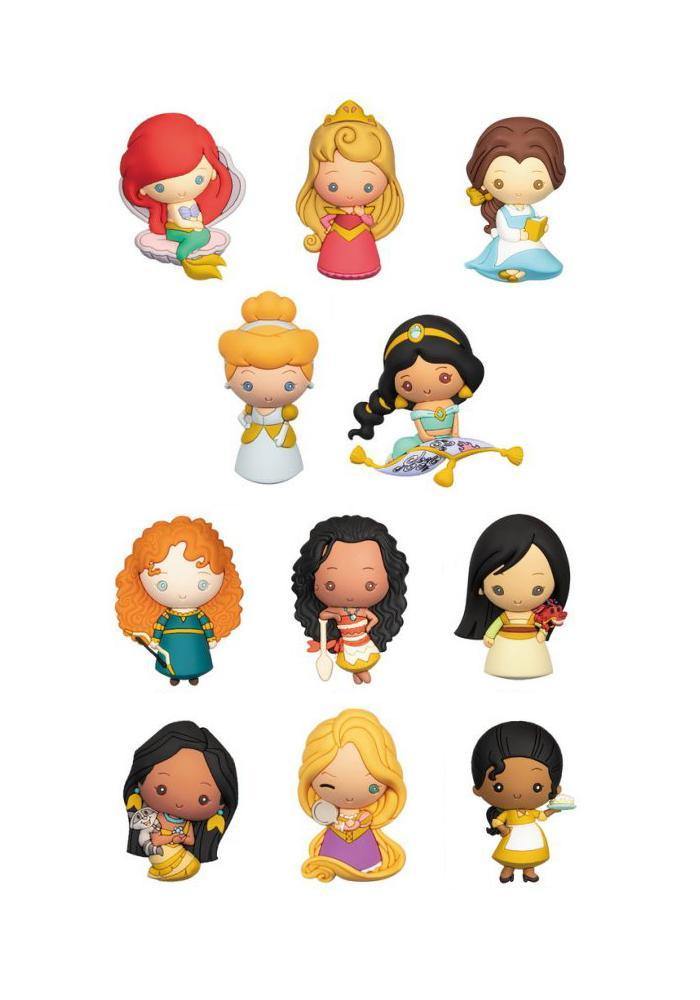 Disney Princess 3d Foam  Bag Clip Series 31