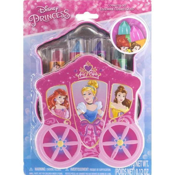 DISNEY PRINCESS 4PK LIP GLOSS WITH SHAPED TIN