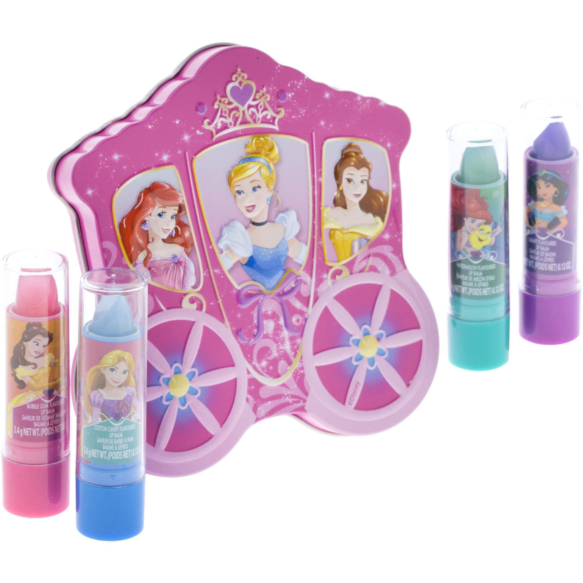 DISNEY PRINCESS 4PK LIP GLOSS WITH SHAPED TIN