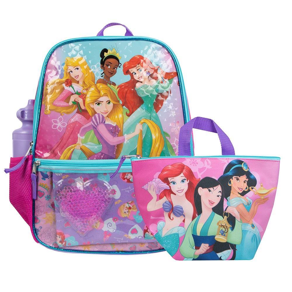 Disney Princess 5 PC Backpack Set