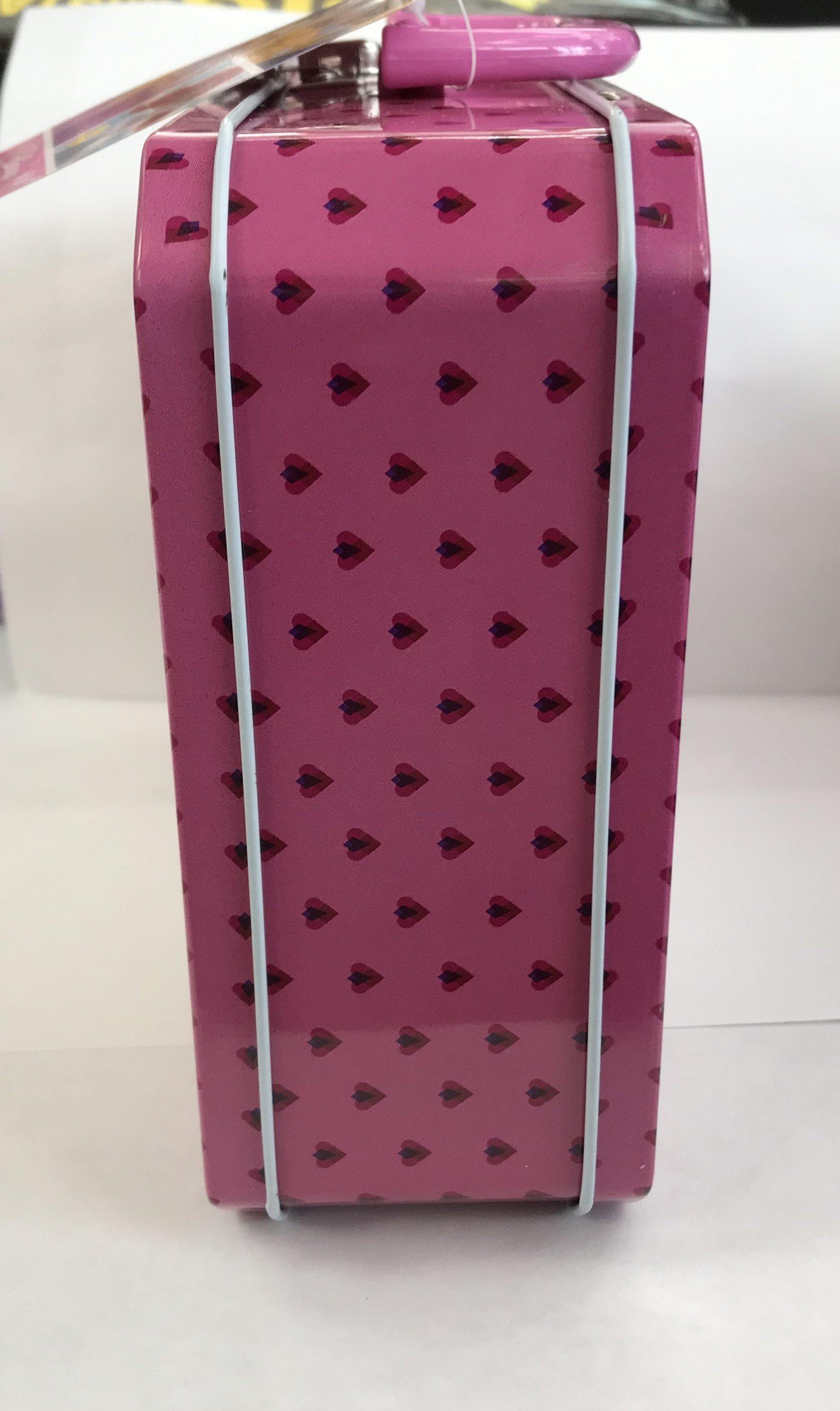 Disney Princess Deluxe Rectangle Tin Box With Plastic Handle & Clasp