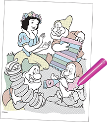 Disney Snow White Woodland Painting Book And Magic Pen
