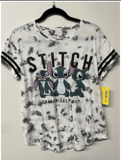 Disney Stitch Junior Fashion Top Tie Dye