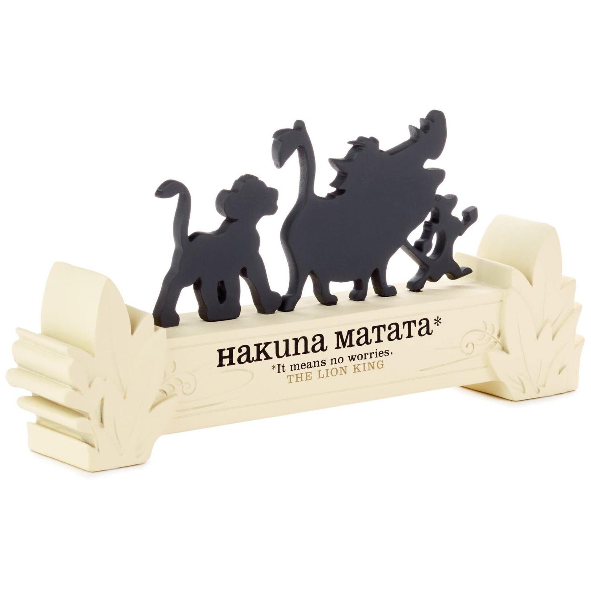 Disney The Lion King Hakuna Matata Silhouette Figurine, 3.25"