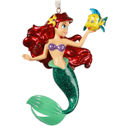 Disney The Little Mermaid Ariel And Flounder Metal Ornament