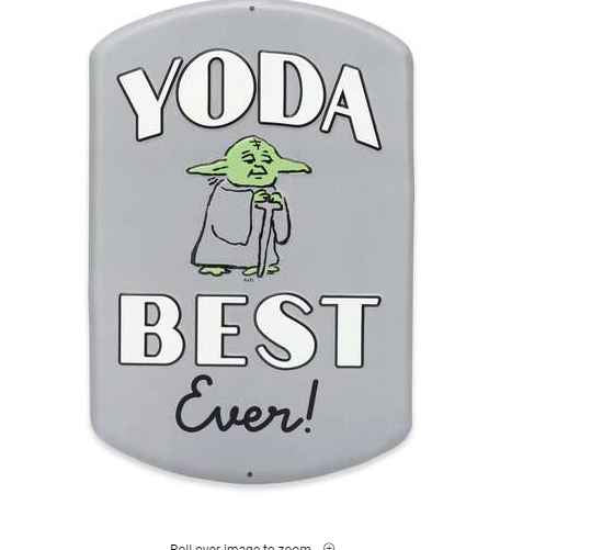 Disney Star Wars Yoda Best Ever Sign Metal