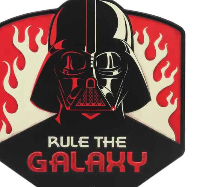 Darth Vader Decorative Sign, Rule The Galaxy, Metal, Multi-Color
