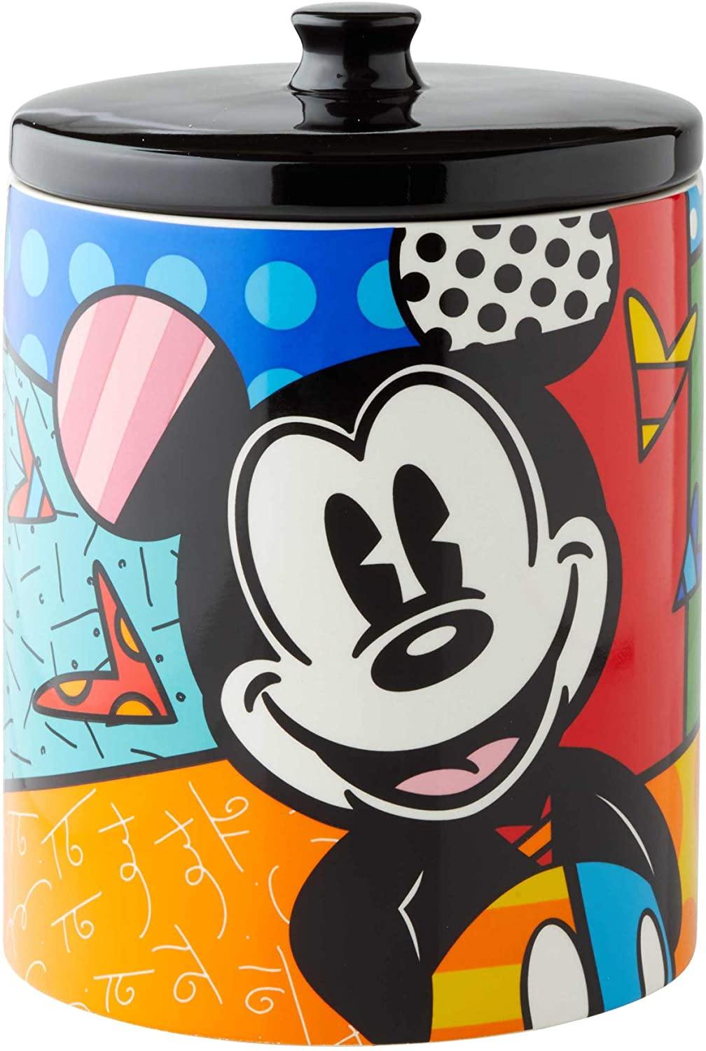Enesco Disney by Britto Mickey Mouse Cookie Jar Canister, 9.5 Inch, Multicolor