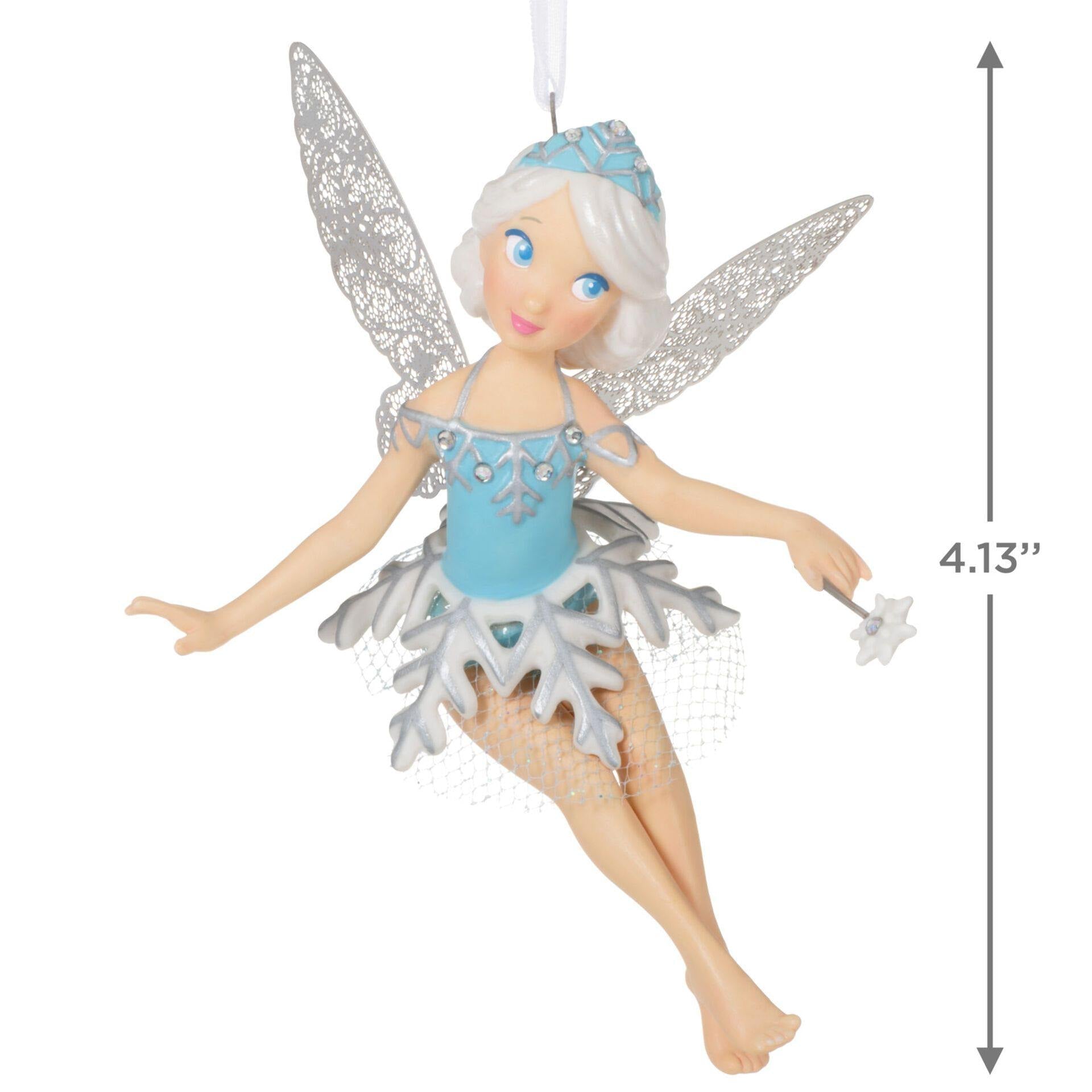 Fanciful Fairy Porcelain and Metal Ornament
