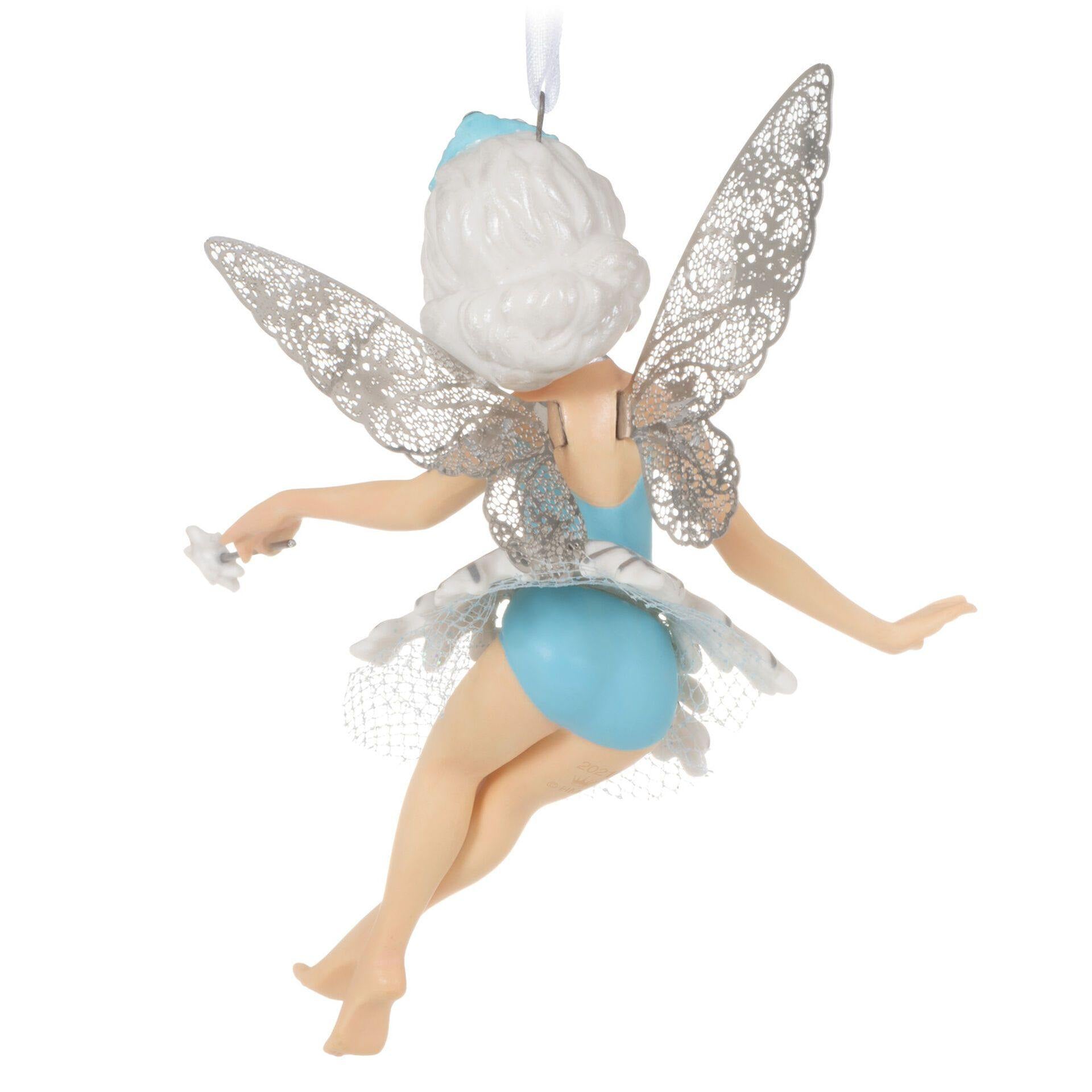 Fanciful Fairy Porcelain and Metal Ornament