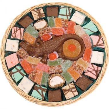 Fancy Gator Basket- Florida Citrus Basket with Chocolate Gator