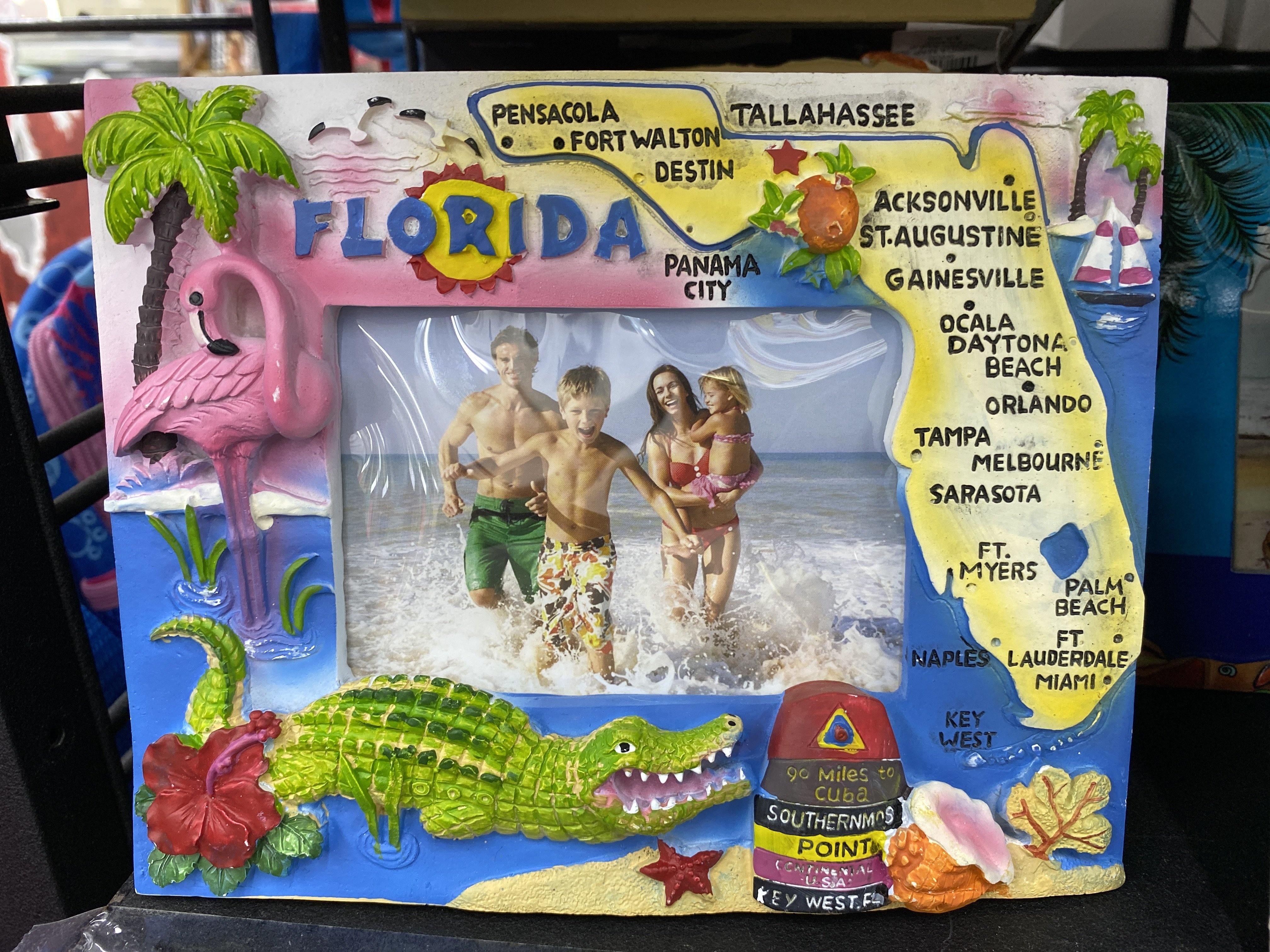 Florida 3D Map Photo Frame 4x6"