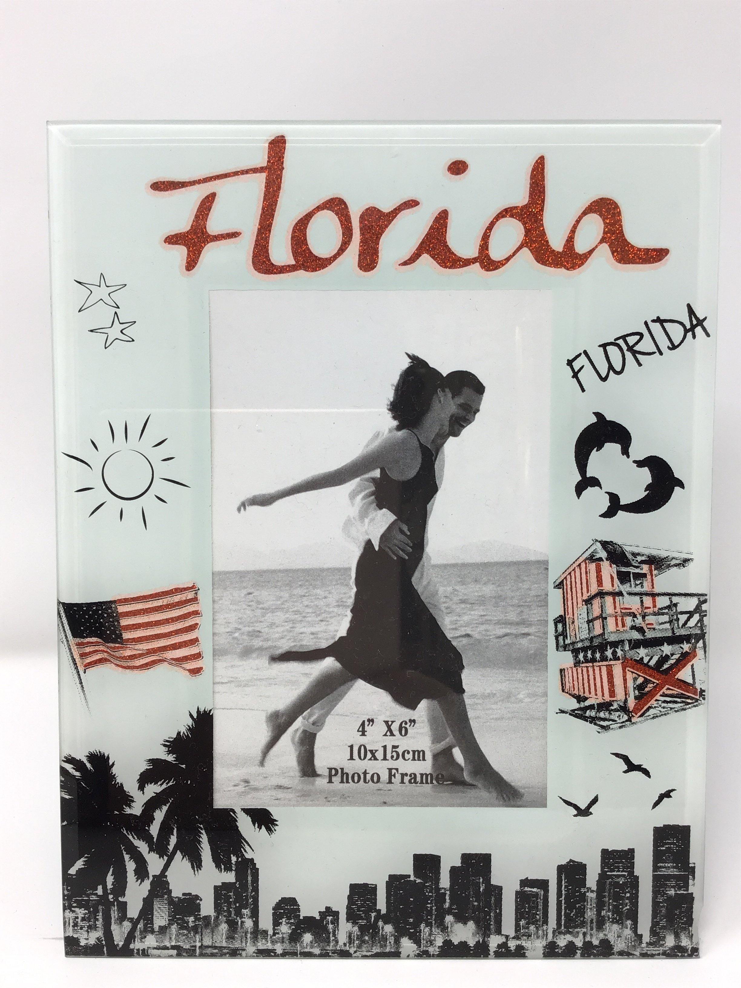 Florida Glass Photo Frame 4X6"