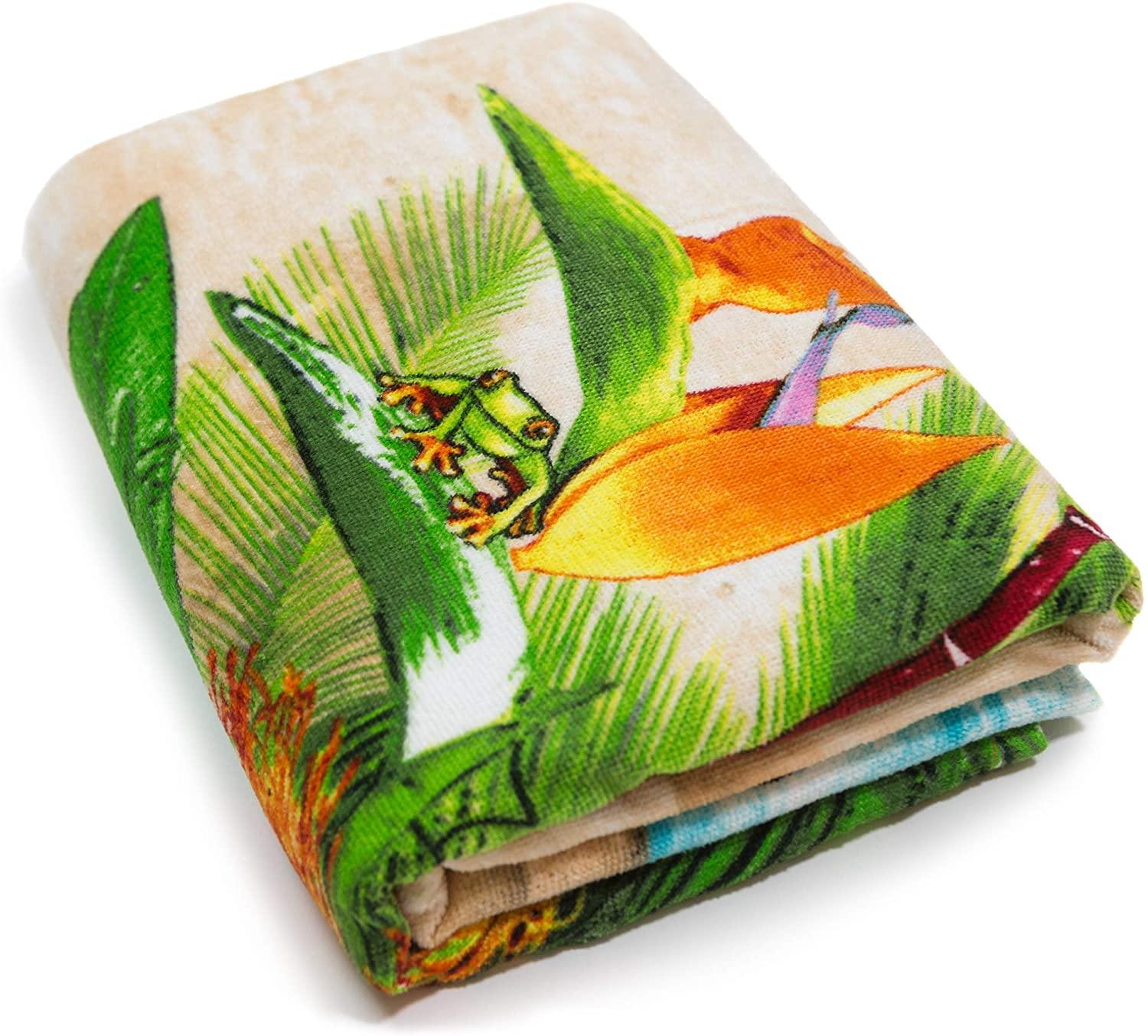 Florida Sunset Island Jumbo Beach Towel 54 x 68 inch 100% Cotton