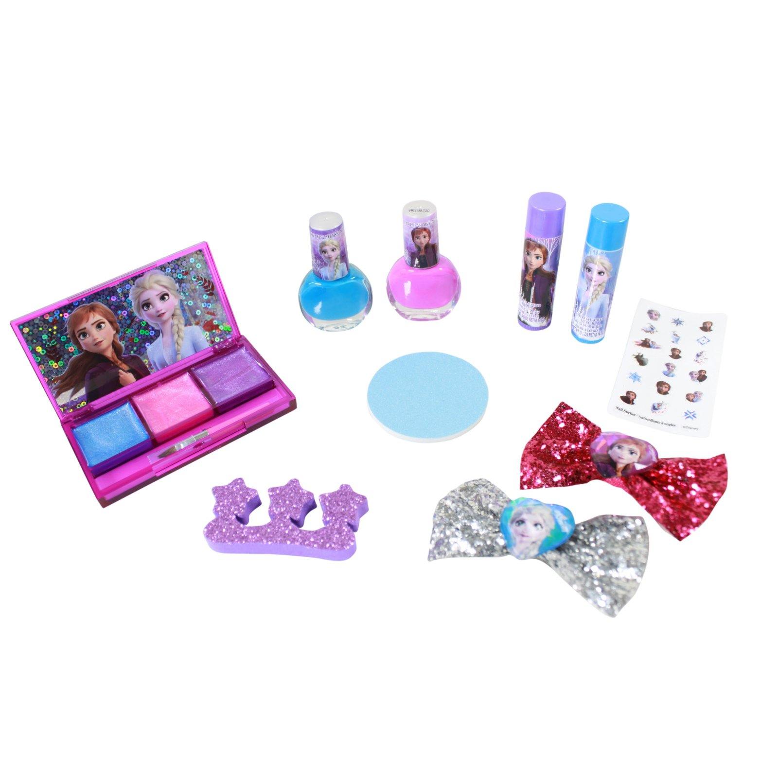 Frozen 2 Cosmetics in PVC Backpack ( Lip Gloss, Balms, Nail Polishes & More )
