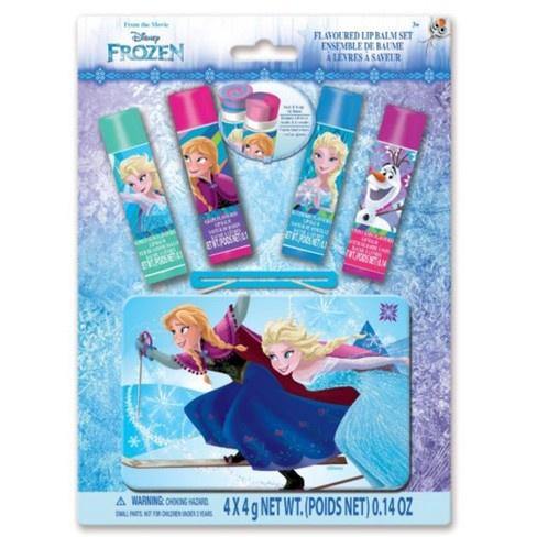 FROZEN 4PK LIP BALM W TIN ON CARD