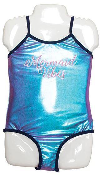 Girls One Piece Swimsuit with Mermaid Vibes