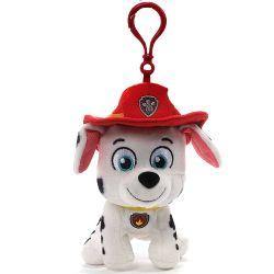 GUND Paw Patrol Marshall Backpack Clip Plush Stuffed Animal Dog, Red, 4"